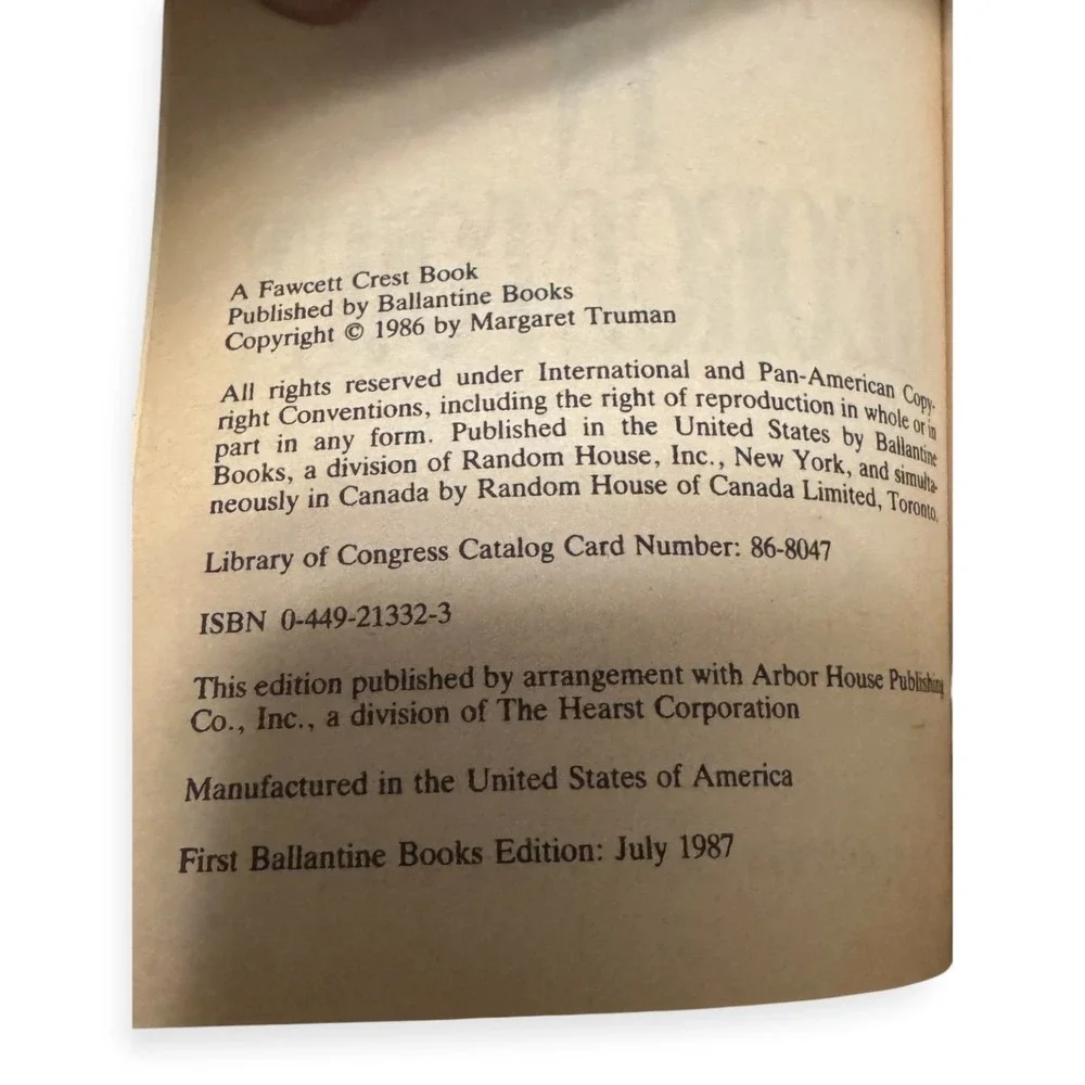 Murder in Georgetown by Margaret Truman - First Ballantine Books Edition 1987 -